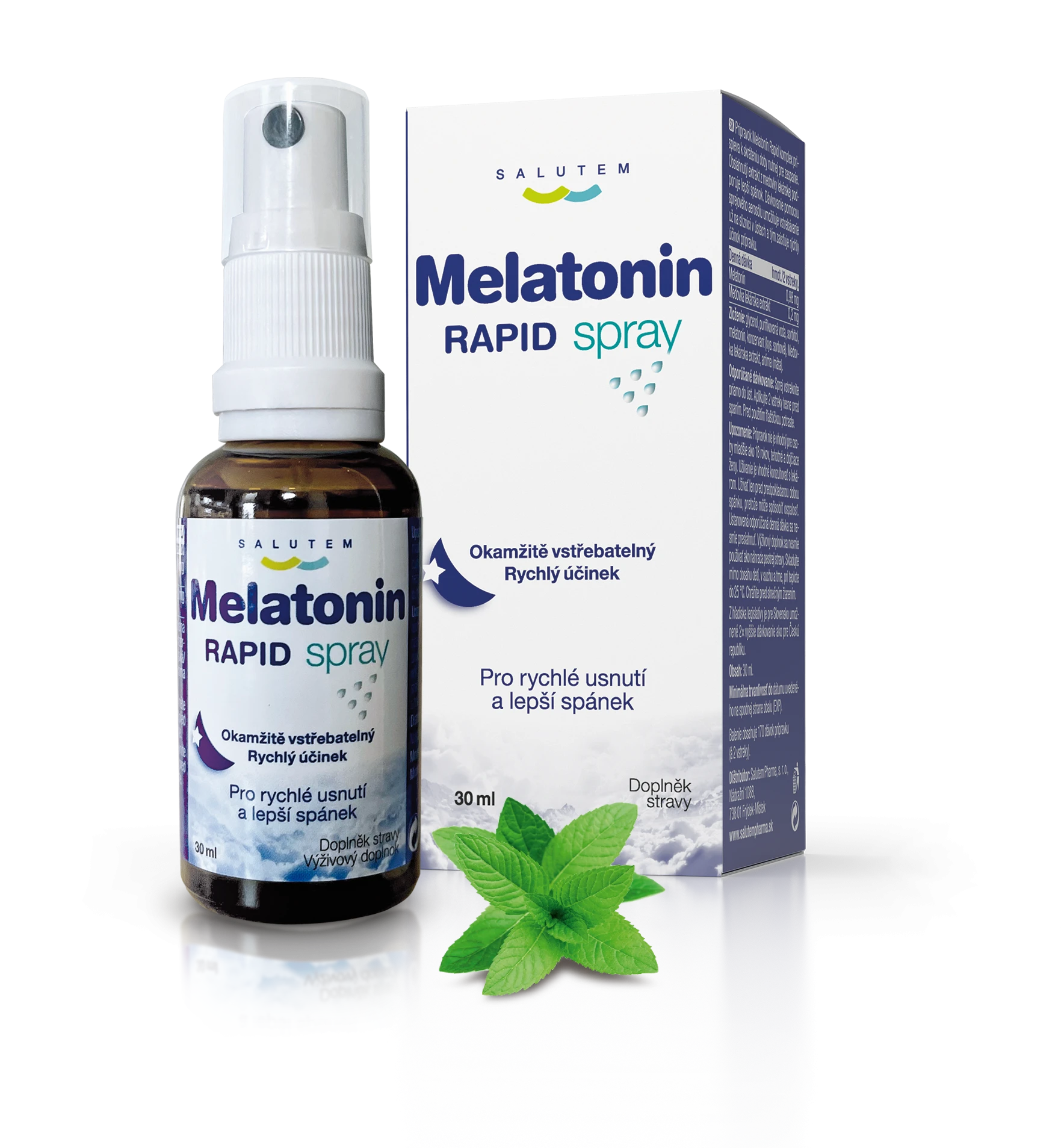 Melatonin_spray 30ml_lahvicka_mata_CZE Melatonin Rapid komplex, 30 odt tbl.